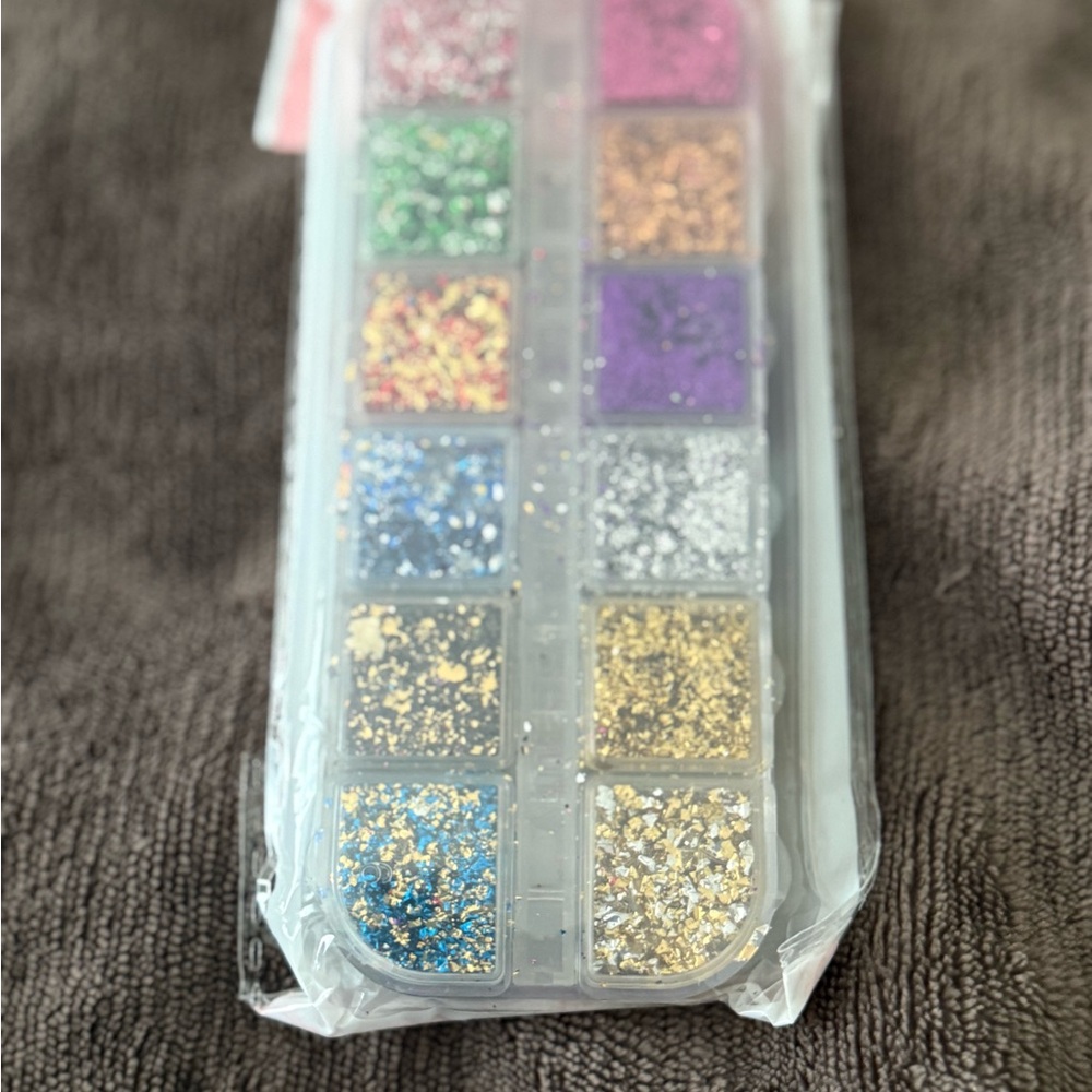 12 Color Nail Glitter Sparkle Nail Art Supplies